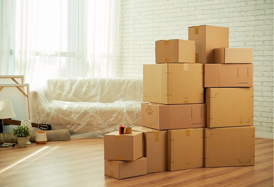 empty house boxes